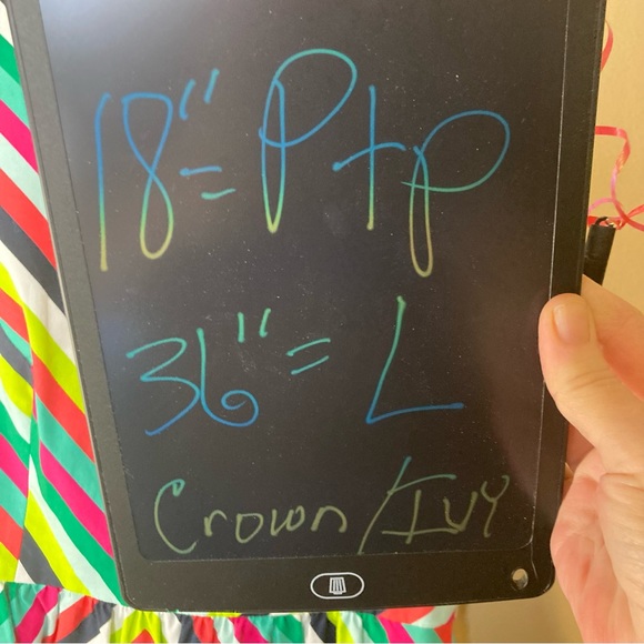 Crown & Ivy Shift Dress V neck Candy Stripe Size 12 - Picture 8 of 8